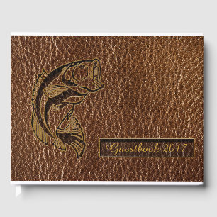 Leather-Look Fish Guest Book