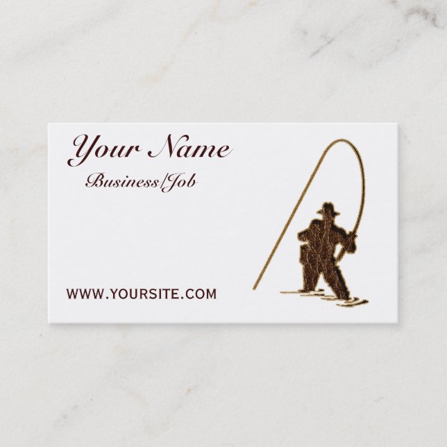 Leather-Look Fisherman customised Business Card (Front)