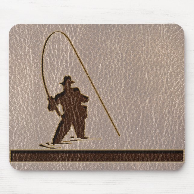 Leather-Look Fisherman Soft Mouse Mat (Front)