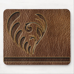 Leather-Look Flower Mouse Mat