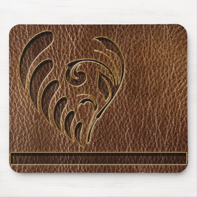 Leather-Look Flower Mouse Mat (Front)