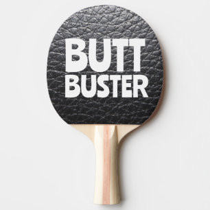 LEATHER LOOK FUNNY BUSTER PING PONG PADDLE