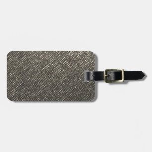 Leather look grey texture template diy add text luggage tag