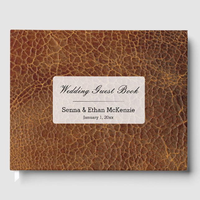 Leather look guest book (Front)