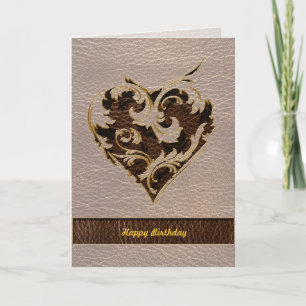Leather-Look Heart Soft Card