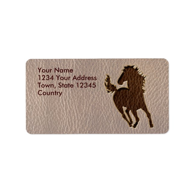 Leather-Look Horse Soft Label (Front)
