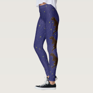 Leather-Look Native American Zodiac Otter Leggings