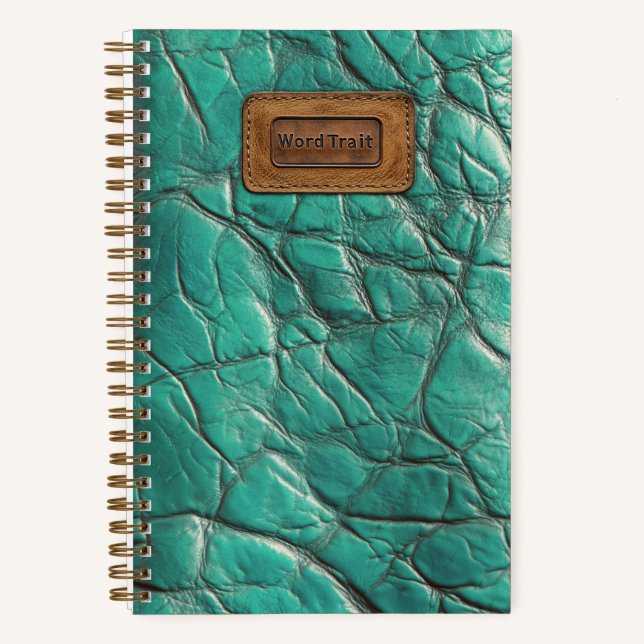 Leather-look Notebook - Caribbean Turquoise(light) (Front)