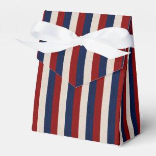 LEATHER LOOK PATRIOTIC STRIPES-FAVOR BOXES,tent Favour Box