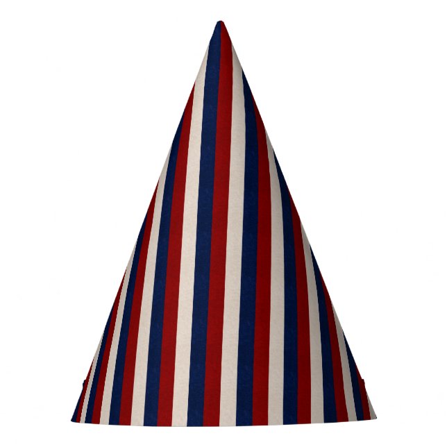 LEATHER LOOK PATRIOTIC STRIPES-PAPER HATS (Front)