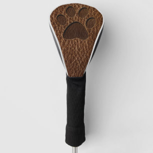 Leather-Look Paw Golf Head Cover