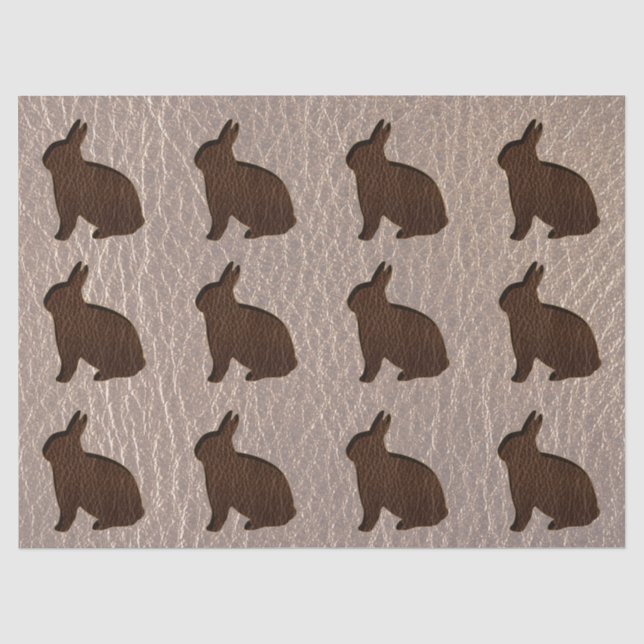 Leather-Look Rabbit Soft Tissue Paper (Front)