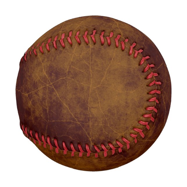 Leather look rustic aged pleather brown baseball (Front Right)