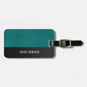 Leather look texture business luggage tag