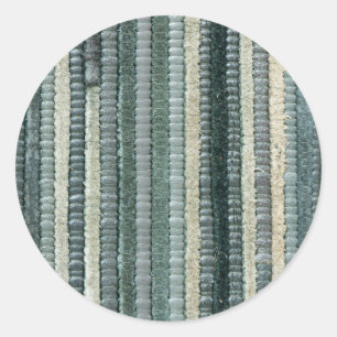 Leather-look texture classic round sticker