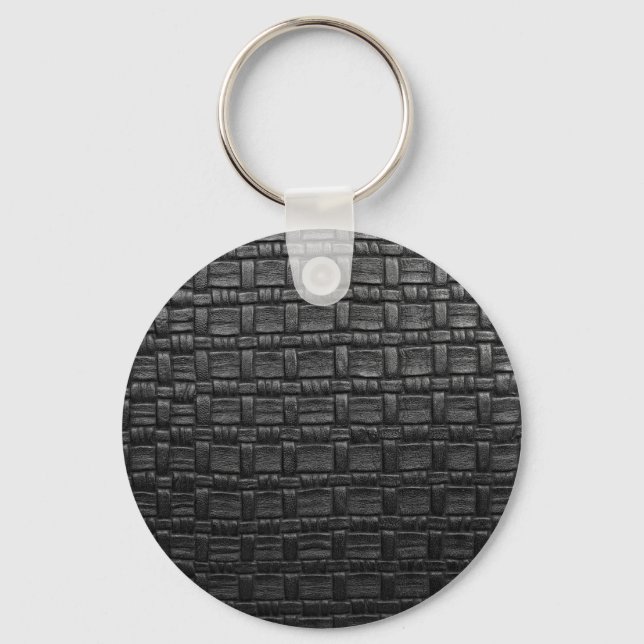 Leather-look texture key ring (Front)