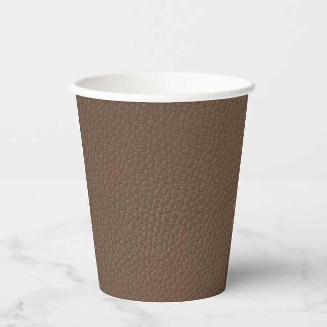 Leather-look texture paper cups (Front)