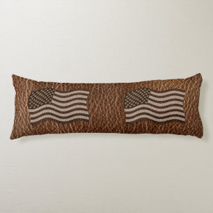 Leather-Look USA Flag Body Cushion