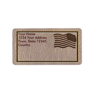Leather-Look USA Flag Soft Label