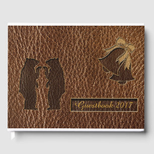 Leather-Look Wedding Guest Book