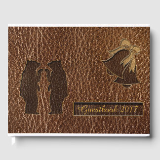 Leather-Look Wedding Guest Book