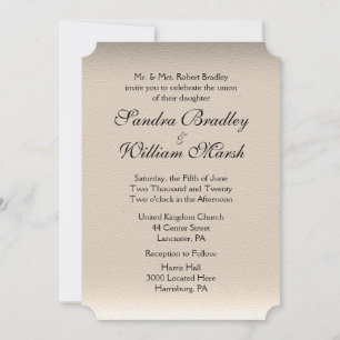 Leather Look Wedding Invitation