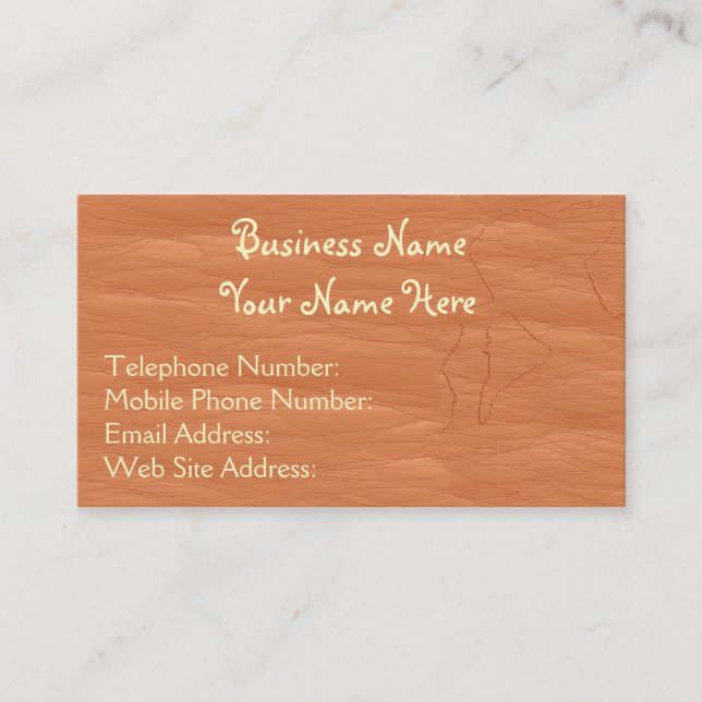 Leather-look Western style 6 Business Cards (Front)