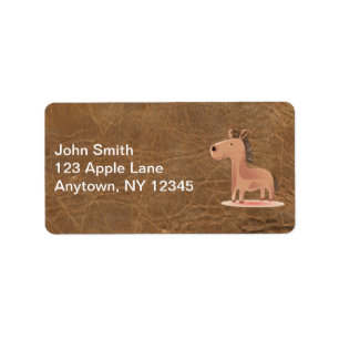 Leather Look with Horse Address Label