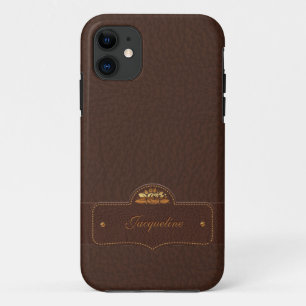 Leather Luxury Name iPhone 5 case