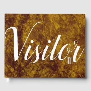 Leather marble look faux   Visitor Log manuel Guest Book