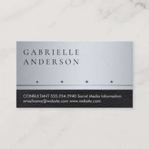 Leather Metallic Rivets Background Executive Business Card
