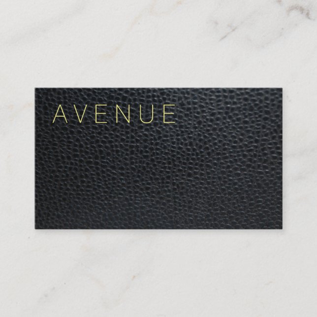 Leather / Modern Type Business Card (Front)