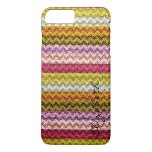 Leather Multicolor Chevron Stripes Pattern #5 iPhone 8 Plus/7 Plus Case
