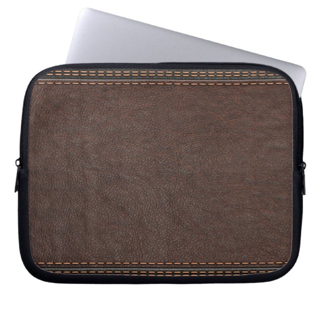 Leather Neoprene Laptop Sleeve 10 inch (Front)