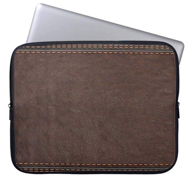Leather Neoprene Laptop Sleeve 15 inch (Front)