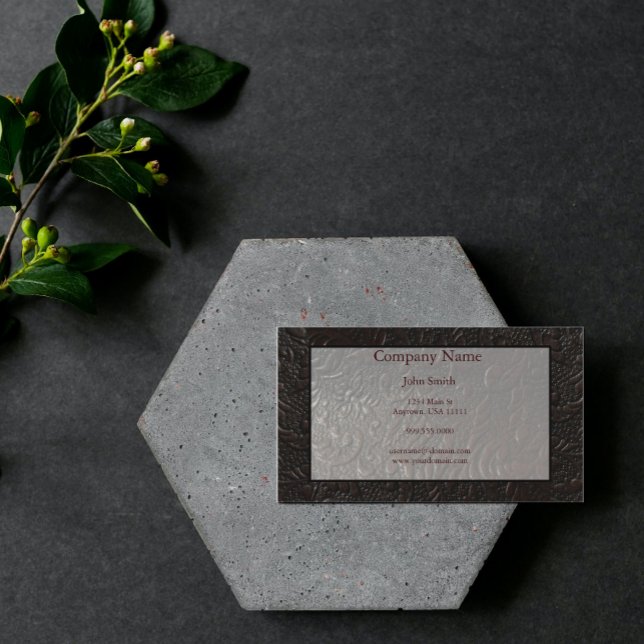 Leather Paisley Business Card (Creator Uploaded)