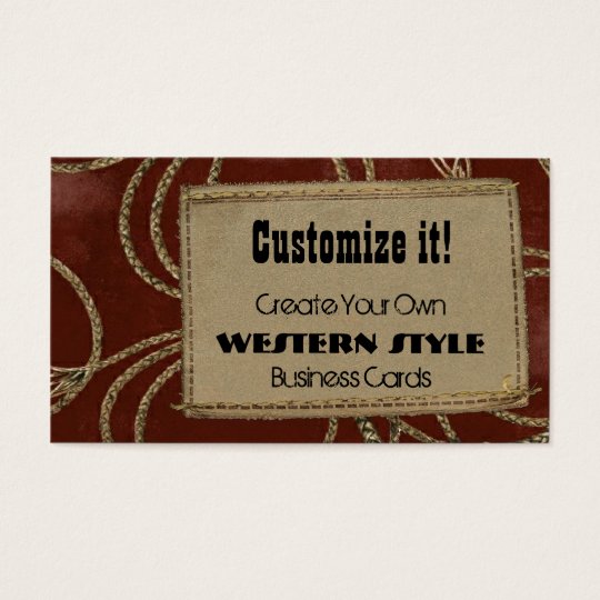 Leather Patch & Rope Business Card