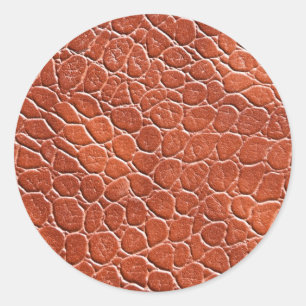 Leather Pattern Classic Round Sticker