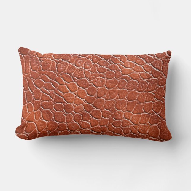 Leather Pattern Lumbar Cushion (Front)