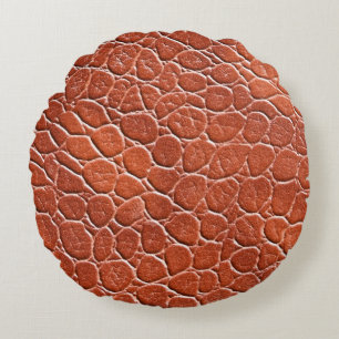 Leather Pattern Round Cushion