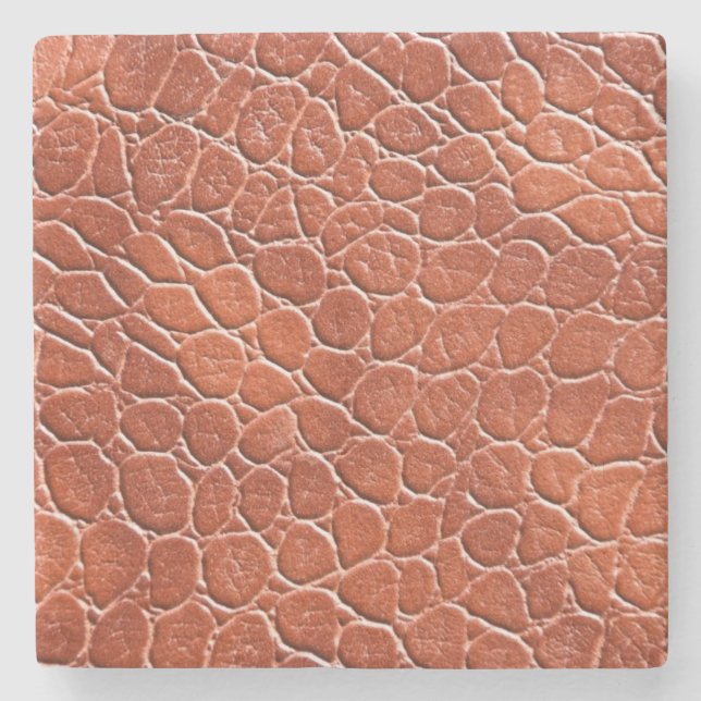 Leather Pattern Stone Coaster (Front)