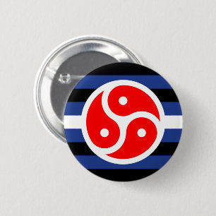 Leather Practice Pride Flag 6 Cm Round Badge