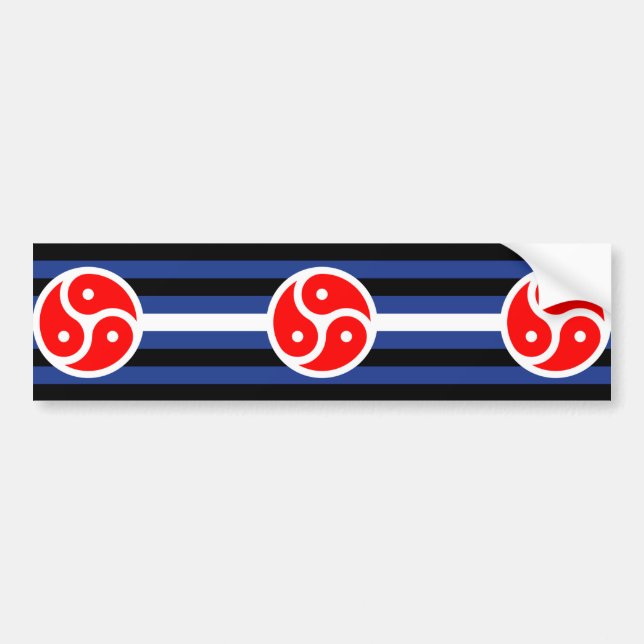Leather Practice Pride Flag Bumper Sticker (Front)