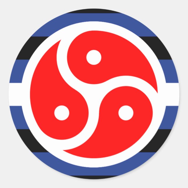 Leather Practice Pride Flag Classic Round Sticker (Front)