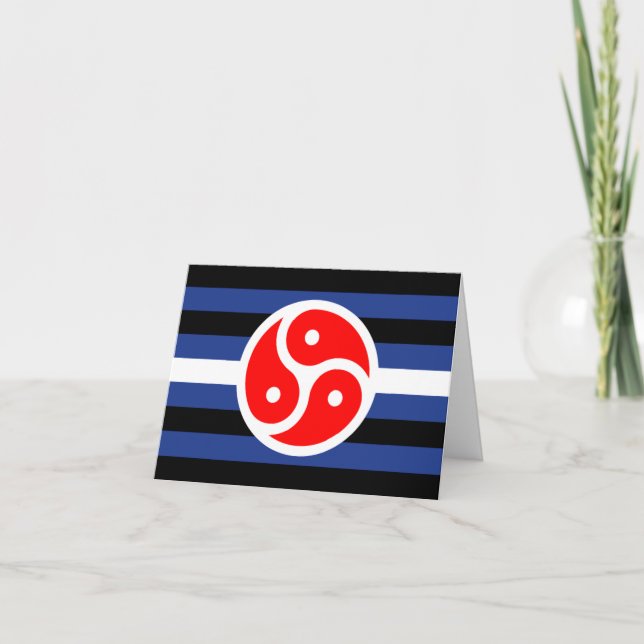 Leather Practice Pride Flag Thank You Card (Front)