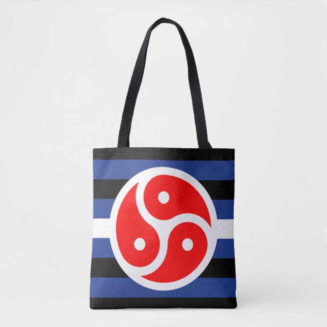 Leather Practice Pride Flag Tote Bag (Front)