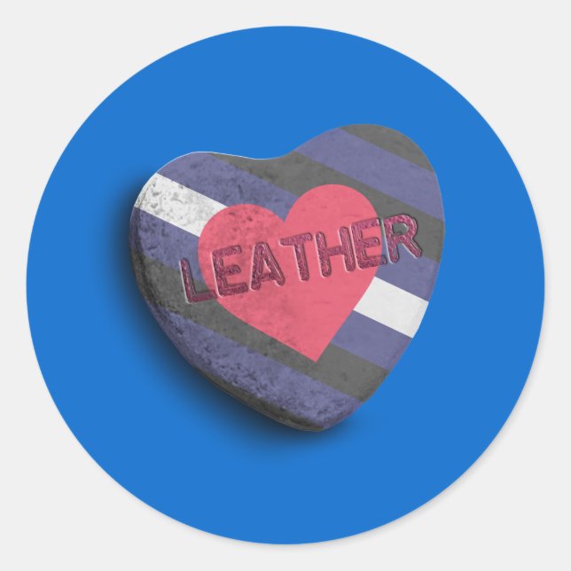 LEATHER PRIDE CANDY CLASSIC ROUND STICKER (Front)