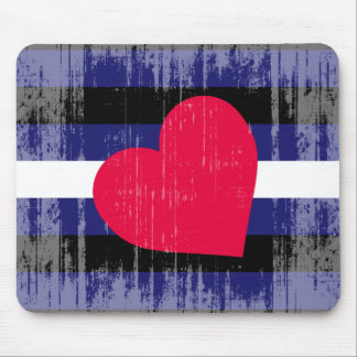 LEATHER PRIDE DISTRESSED DESIGN MOUSE MAT