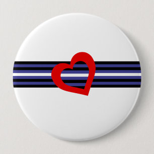 Leather Pride Flag 10 Cm Round Badge