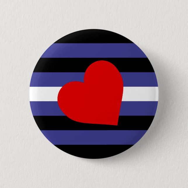 Leather Pride Flag 6 Cm Round Badge (Front)